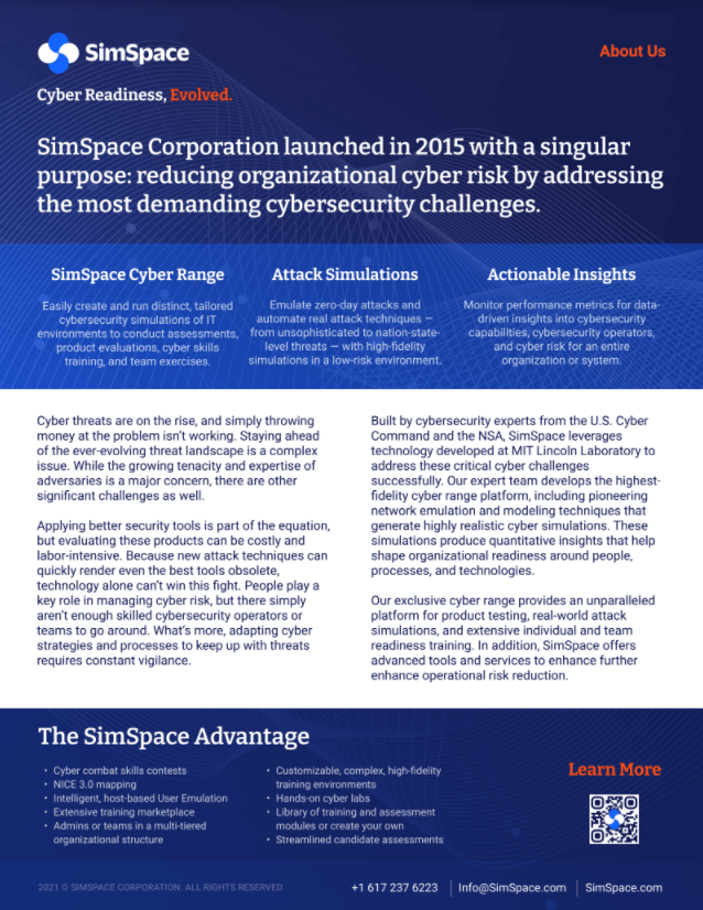 SimSpace Company Overview