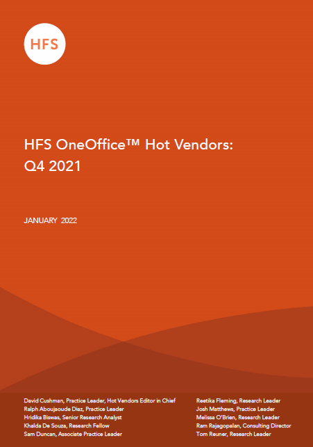 HFS OneOffice Hot Vendors: Q4 2021
